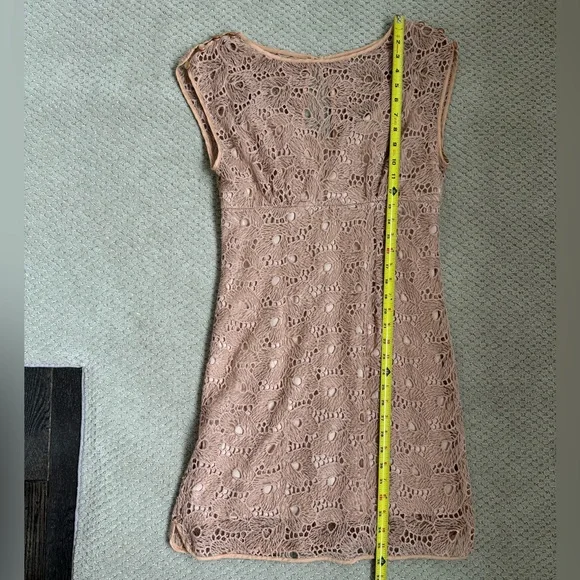 Tracey Reese Elegant Nude Lace Dress - Picture 8 of 11